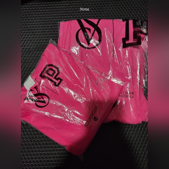 PINK VS Carmine Rose Bling Set size Large NWT - Picture 2 of 13